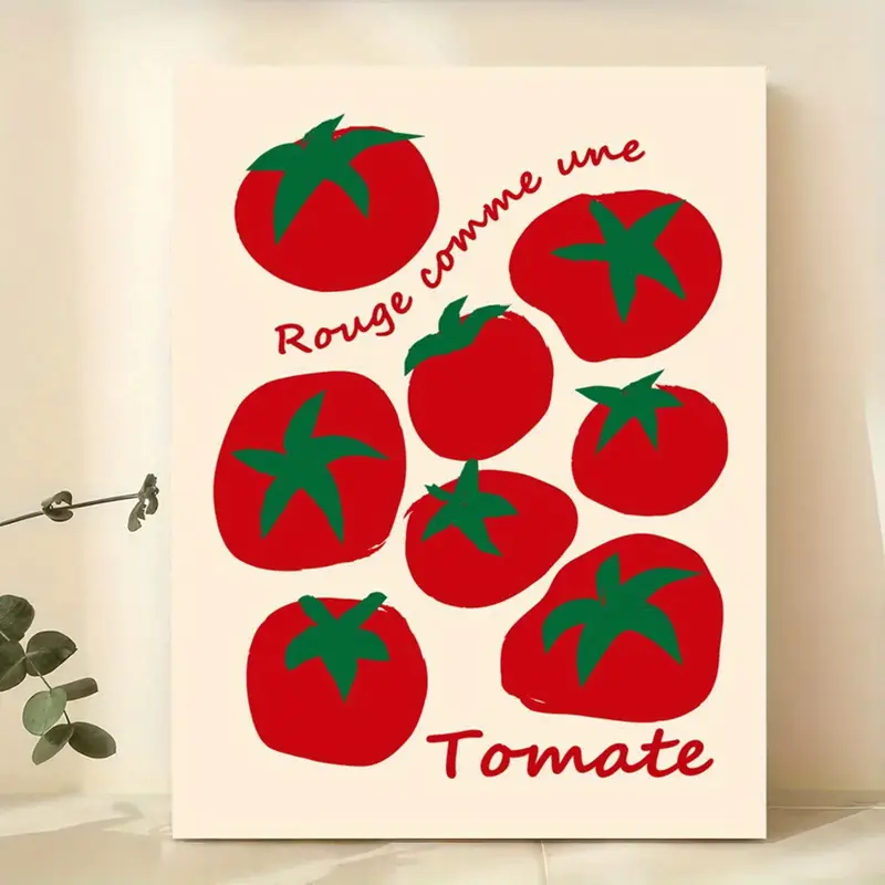 Wall Texture Spray - Moderne coloré rouge tomates mur Art