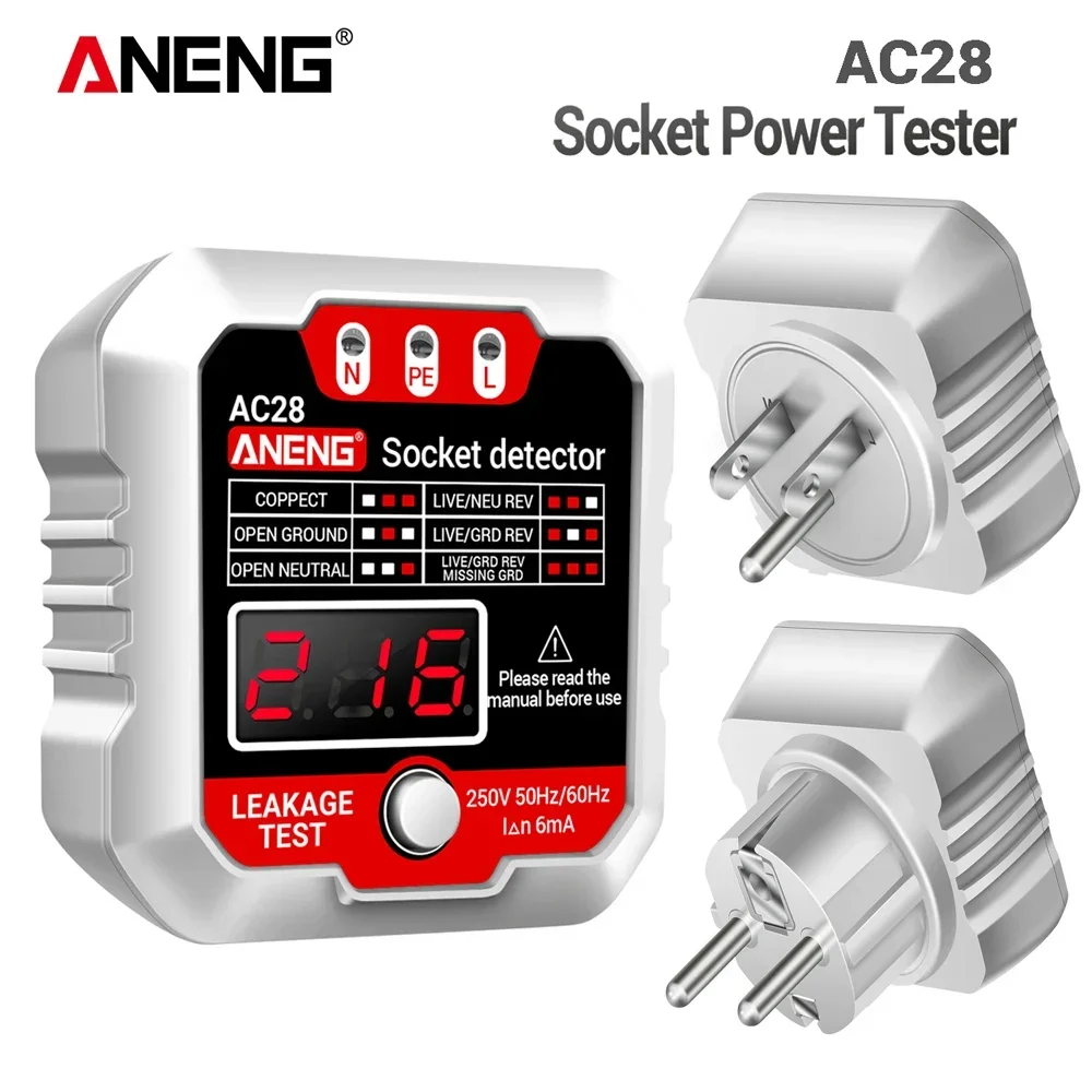 Circuit Breaker Finder - Testeur de puissance numérique ANENG AC27/AC28,