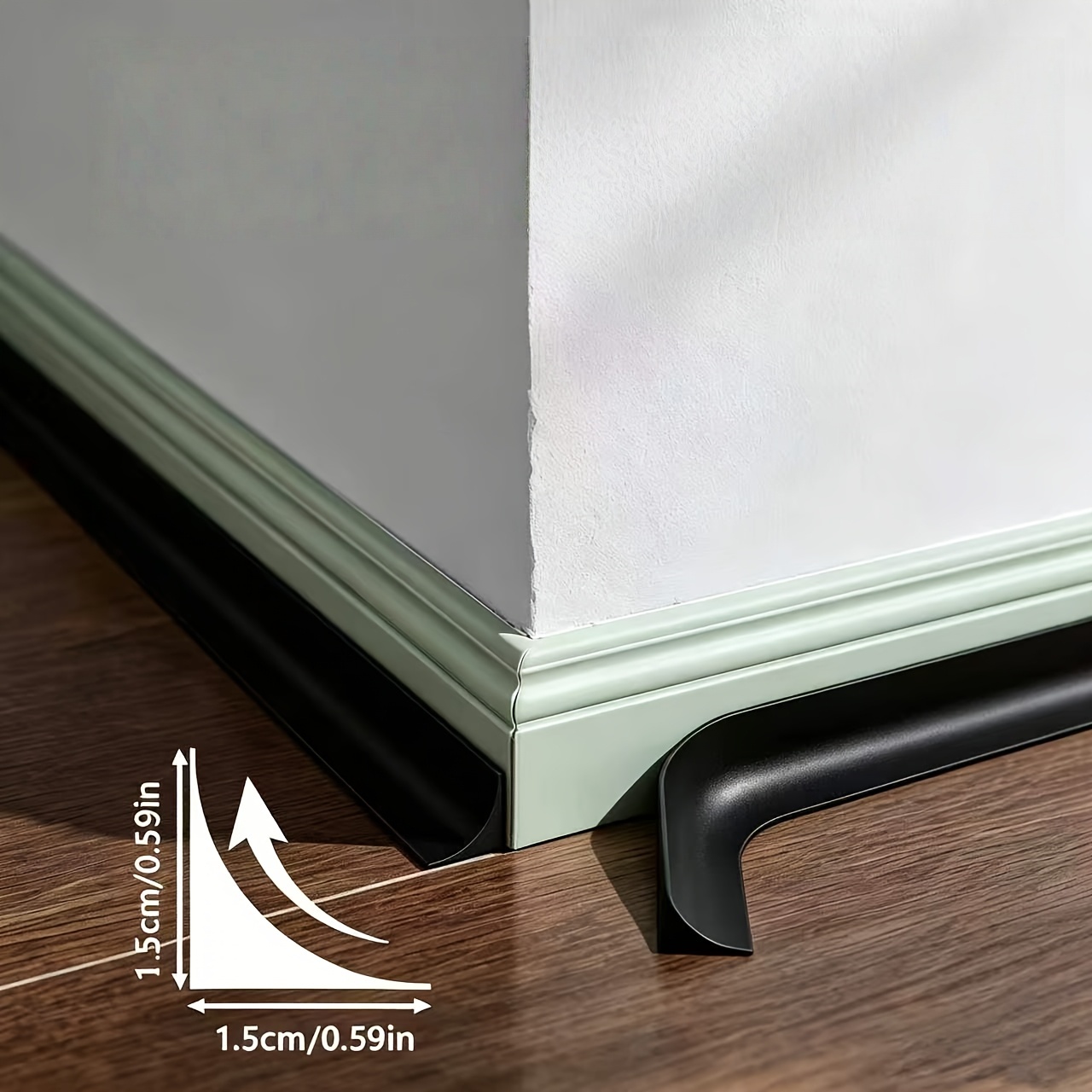 Baseboard Molding Trim - 1 bande décorative flexible autocollante de