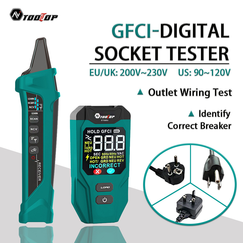 Circuit Breaker Finder - Détecteur de disjoncteur numérique TOOLTOP ET32,
