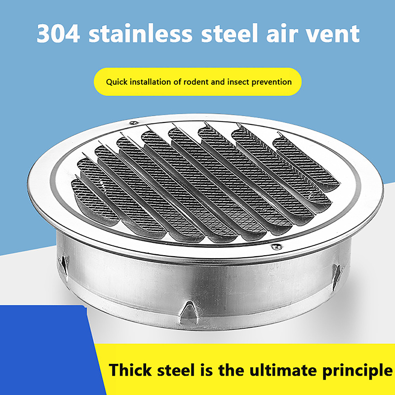 Home Improvement Supplies - Grille d'aération ronde en acier inoxydable,