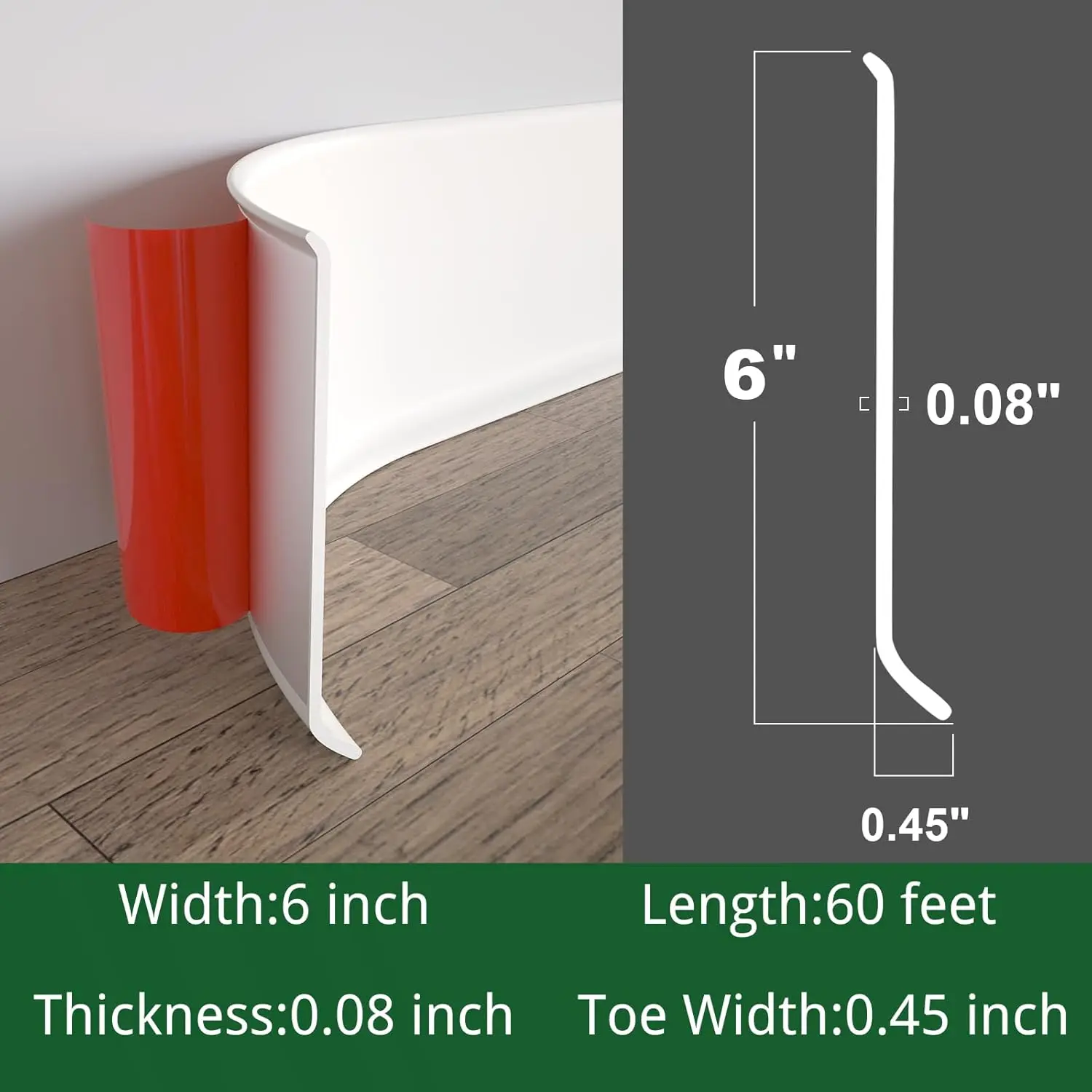 Moulure de plinthe flexible, 6 - Baseboard Molding Trim avis et prix
