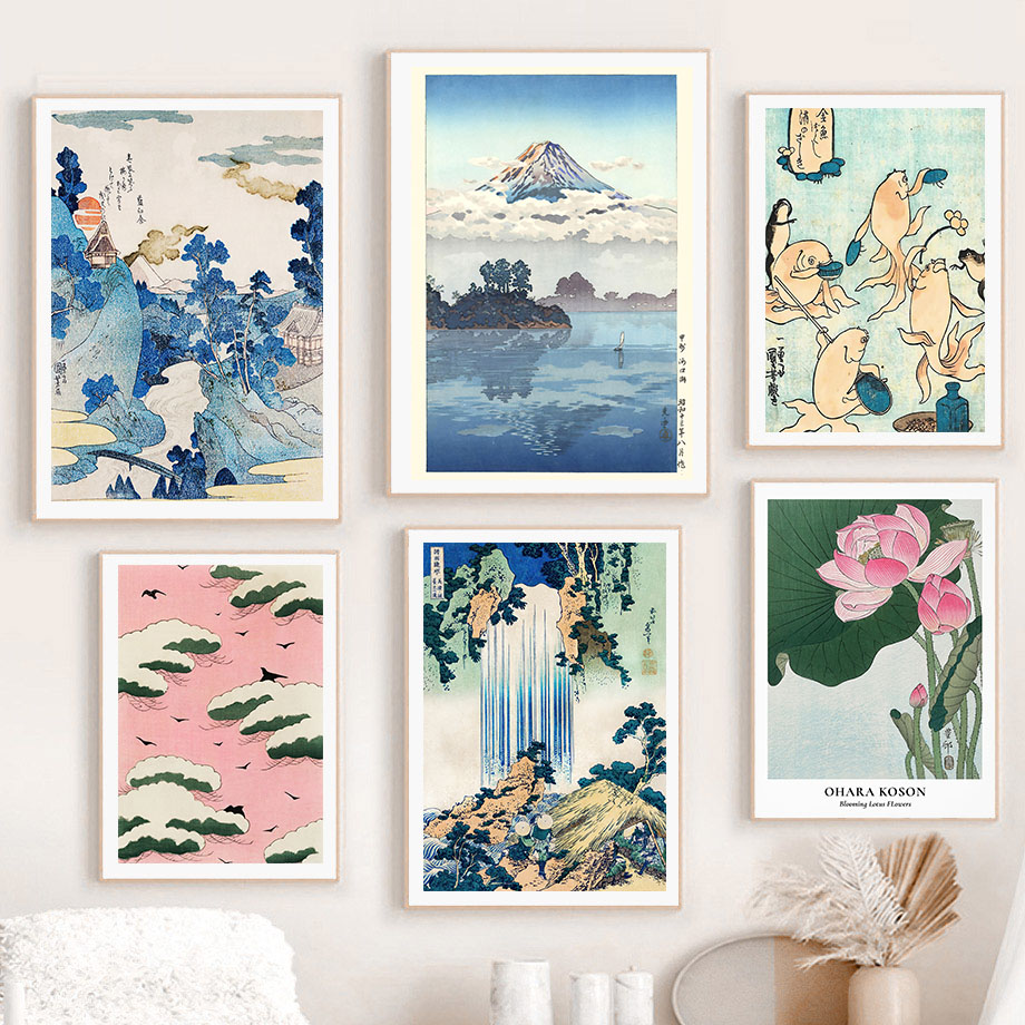 Hokusai Ohara Koson affiche d' - Wall Texture Spray avis et prix