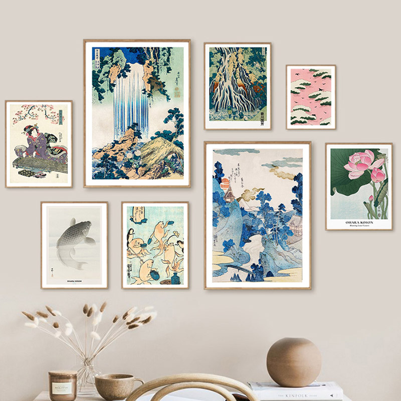 Hokusai Ohara Koson affiche d' - Wall Texture Spray avis et prix